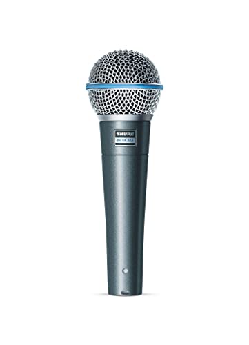 Shure BETA 58A Vocal Microphone - Single Element Supercardioid Dynamic Mic for Stage and Studio, Includes A25D Adjustable Stand Adapter, 5/8” to 3/8” (Euro) Thread Adapter and Storage Bag - PUF HOUSE